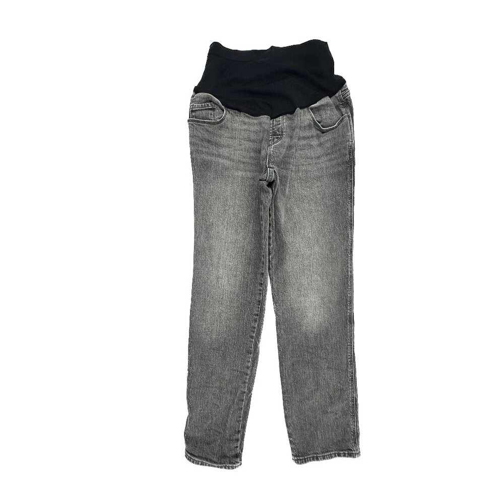 Old‎ Navy Maternity Vintage slim Full Panel Women's size 8 Gray Denim Jeans